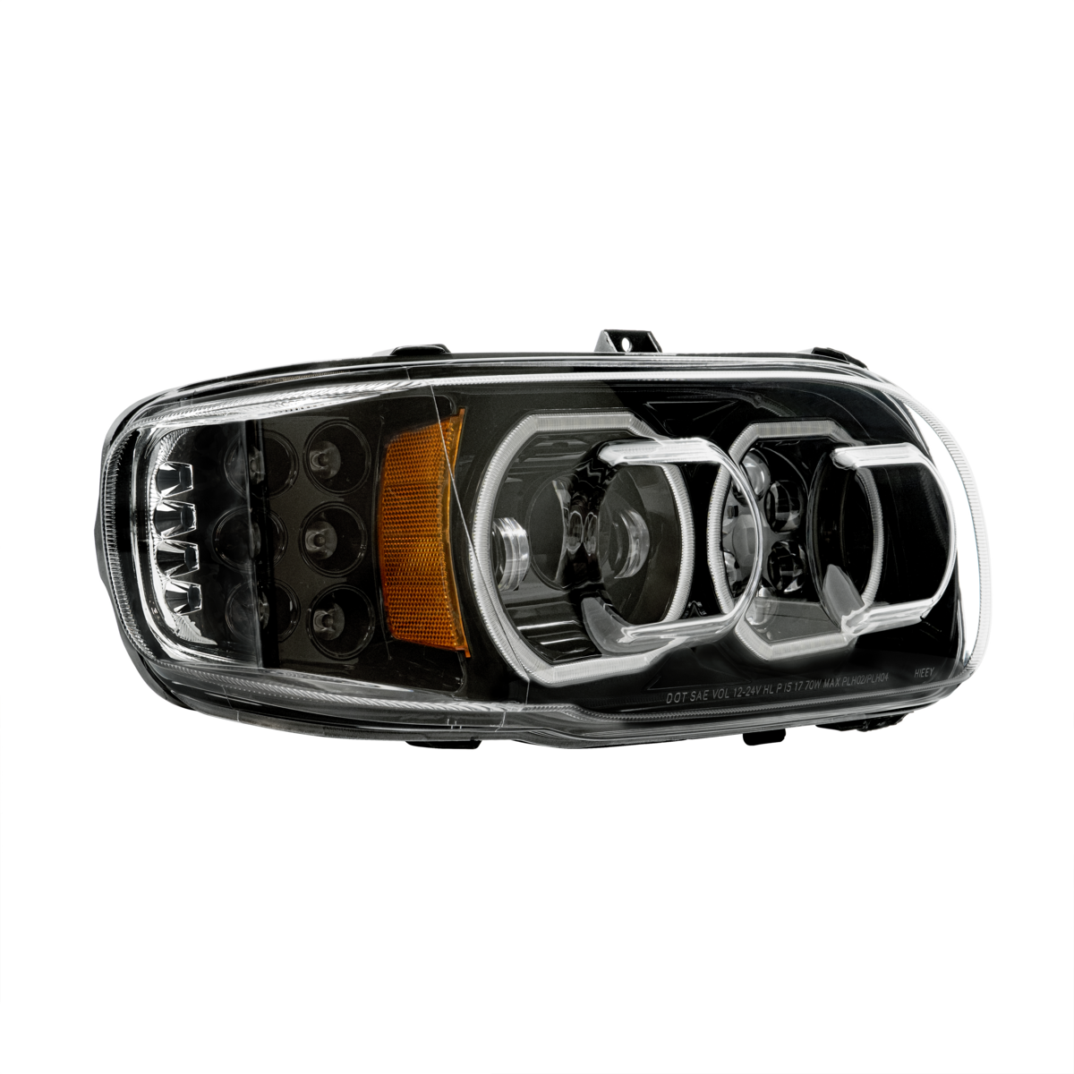 Peterbilt 388, 389, 567 and 589 LED Headlight with 10 LED Turn and 100 LED Halo Light