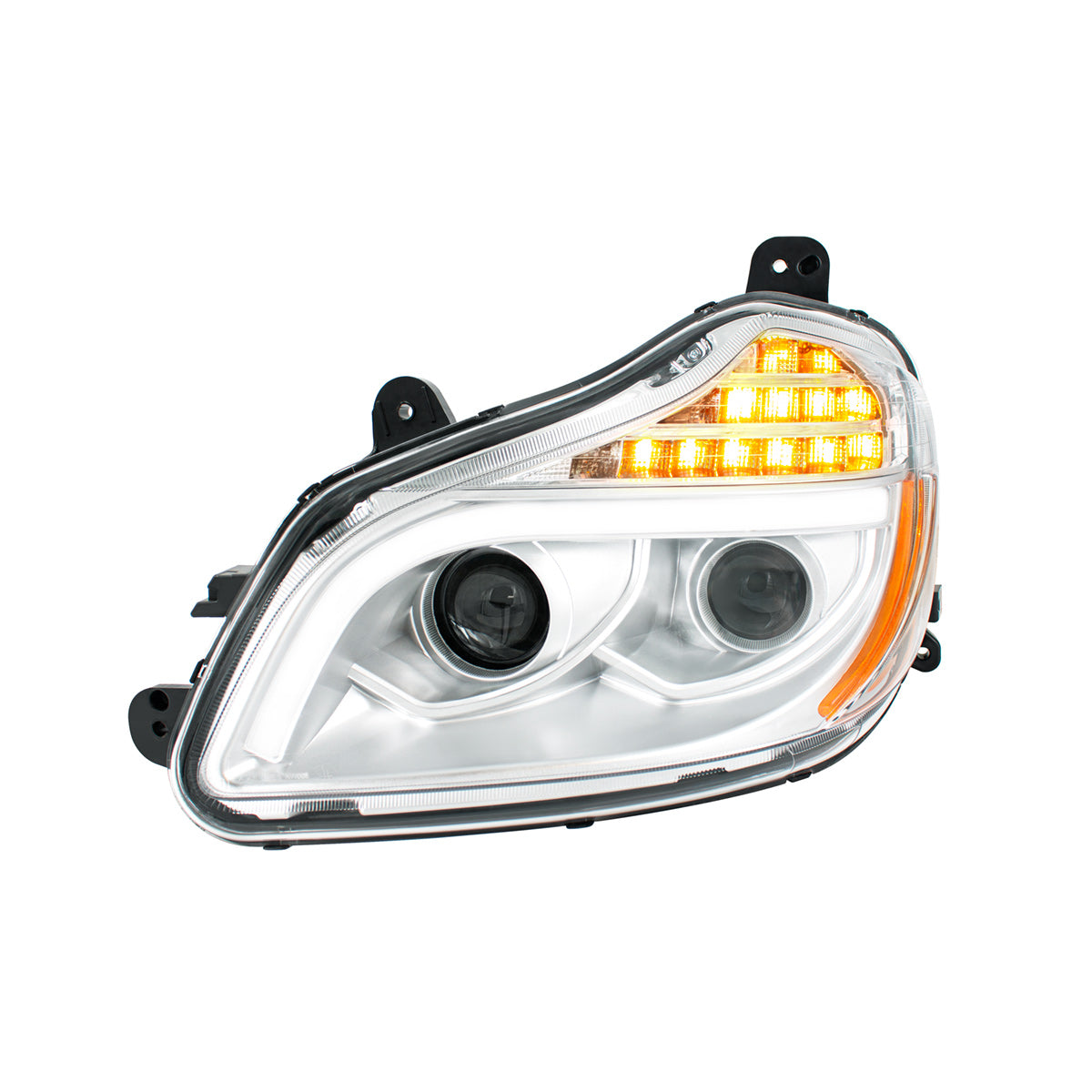 Kenworth T680 8 LED Projection Headlight with 12 LED Turn and Full LED Light Bar