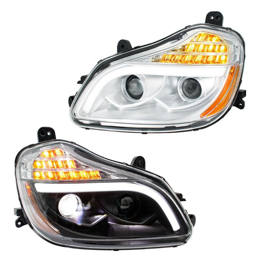 Kenworth T680 8 LED Projection Headlight with 12 LED Turn and Full LED Light Bar