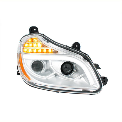 Kenworth T680 8 LED Projection Headlight with 12 LED Turn and Full LED Light Bar