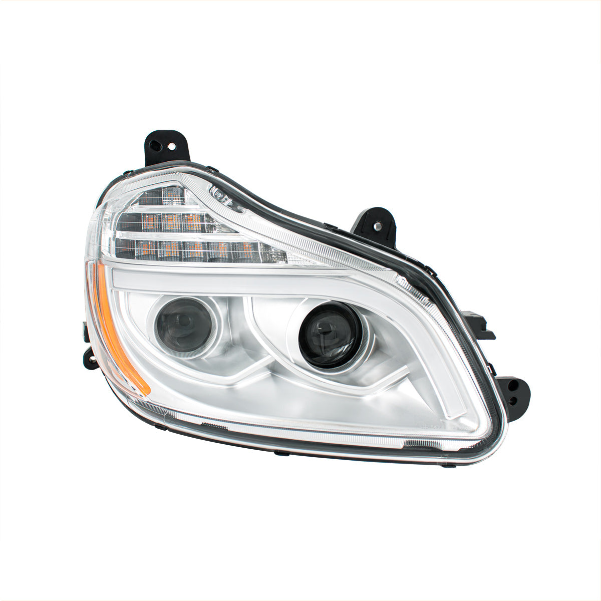 Kenworth T680 8 LED Projection Headlight with 12 LED Turn and Full LED Light Bar