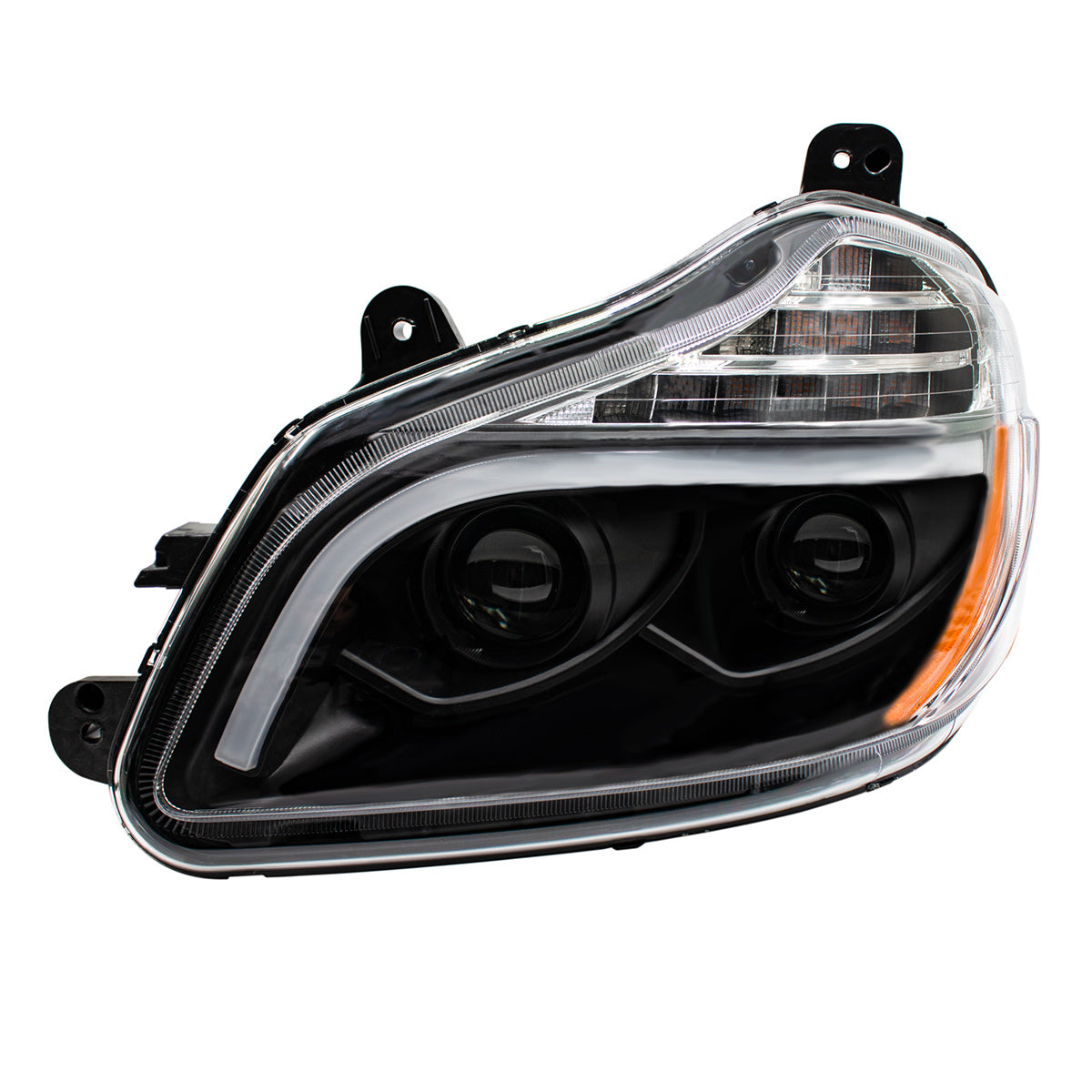 Kenworth T680 8 LED Projection Headlight with 12 LED Turn and Full LED Light Bar
