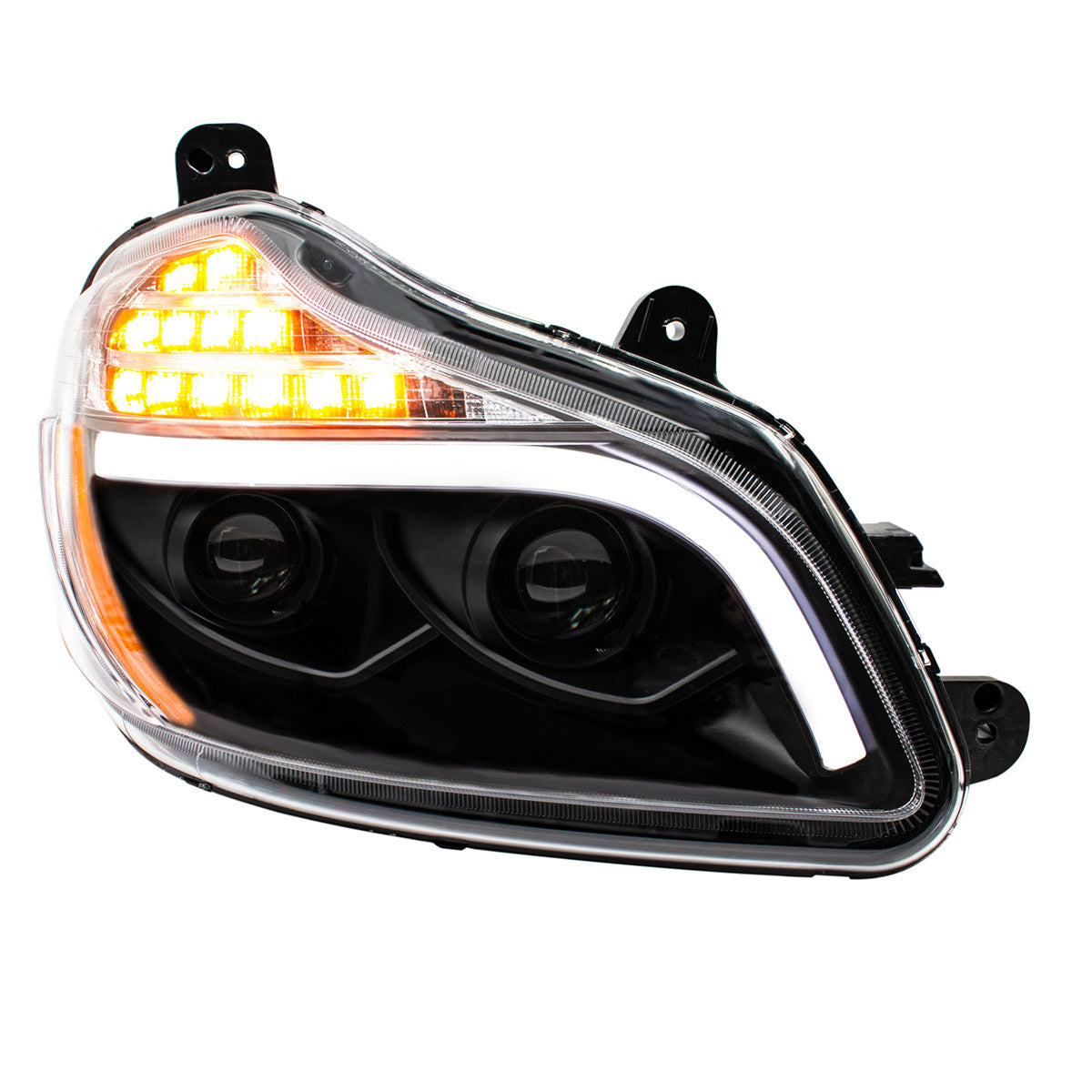 Kenworth T680 8 LED Projection Headlight with 12 LED Turn and Full LED Light Bar