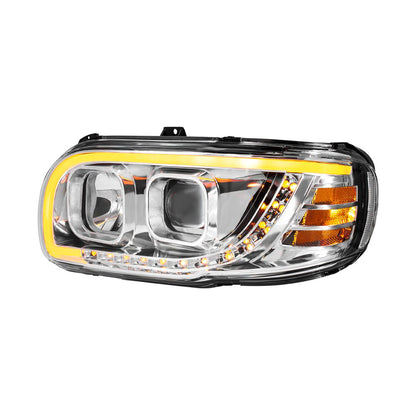 Peterbilt 388, 389, 567 Halogen Projection Headlight with LED Turn and LED Light Bar