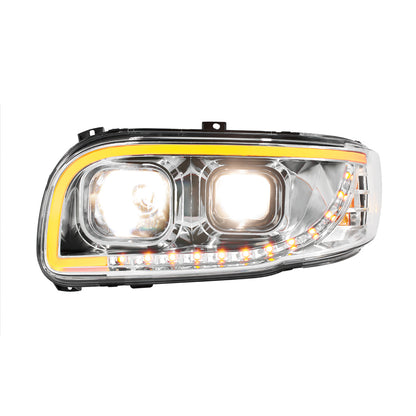 Peterbilt 388, 389, 567 Halogen Projection Headlight with LED Turn and LED Light Bar