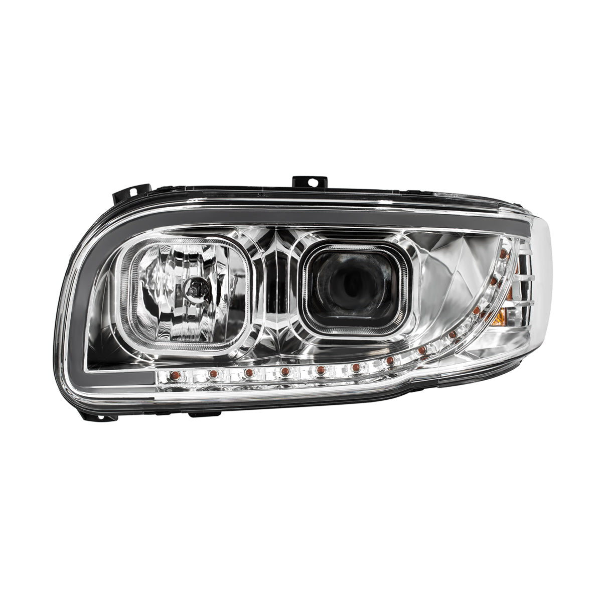 Peterbilt 388, 389, 567 Halogen Projection Headlight with LED Turn and LED Light Bar