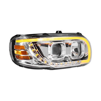 Peterbilt 388, 389, 567 Halogen Projection Headlight with LED Turn and LED Light Bar