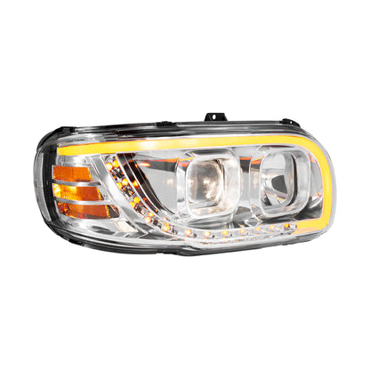 Peterbilt 388, 389, 567 Halogen Projection Headlight with LED Turn and LED Light Bar