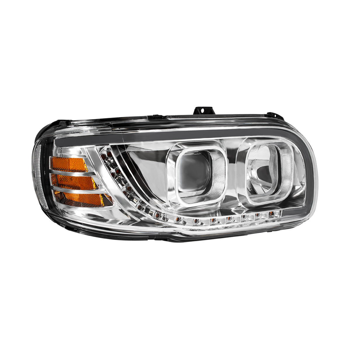 Peterbilt 388, 389, 567 Halogen Projection Headlight with LED Turn and LED Light Bar