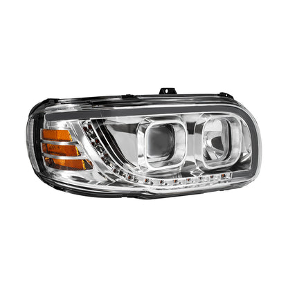 Peterbilt 388, 389, 567 Halogen Projection Headlight with LED Turn and LED Light Bar
