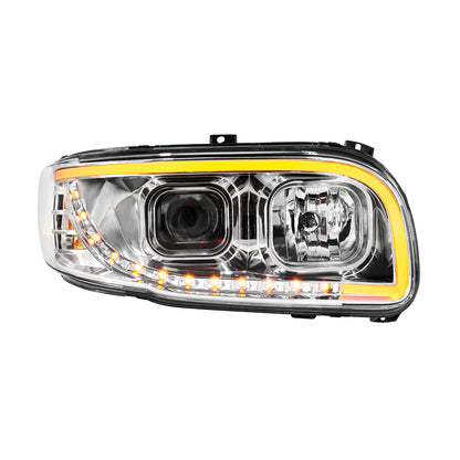 Peterbilt 388, 389, 567 Halogen Projection Headlight with LED Turn and LED Light Bar