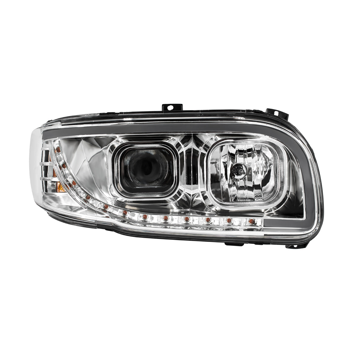 Peterbilt 388, 389, 567 Halogen Projection Headlight with LED Turn and LED Light Bar