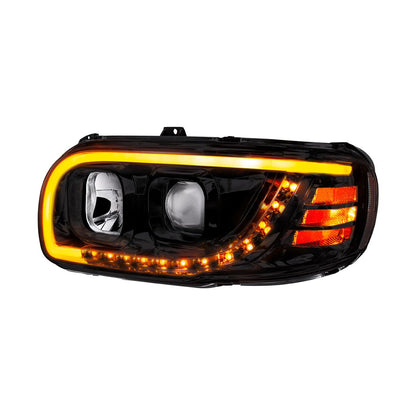 Peterbilt 388, 389, 567 Halogen Projection Headlight with LED Turn and LED Light Bar