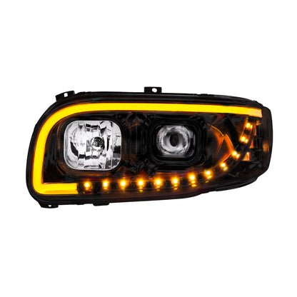 Peterbilt 388, 389, 567 Halogen Projection Headlight with LED Turn and LED Light Bar