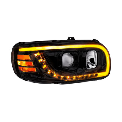 Peterbilt 388, 389, 567 Halogen Projection Headlight with LED Turn and LED Light Bar