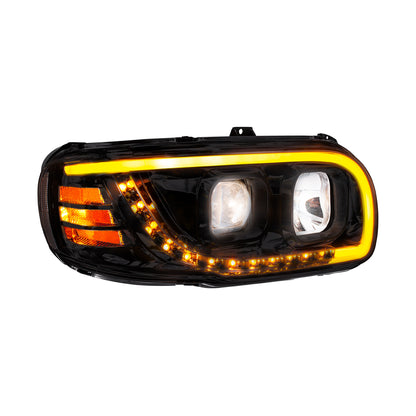 Peterbilt 388, 389, 567 Halogen Projection Headlight with LED Turn and LED Light Bar