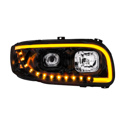 Peterbilt 388, 389, 567 Halogen Projection Headlight with LED Turn and LED Light Bar