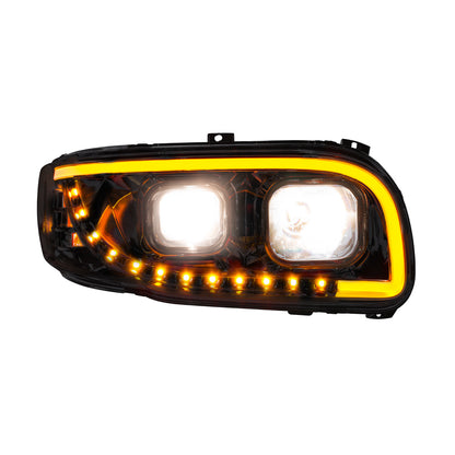 Peterbilt 388, 389, 567 Halogen Projection Headlight with LED Turn and LED Light Bar