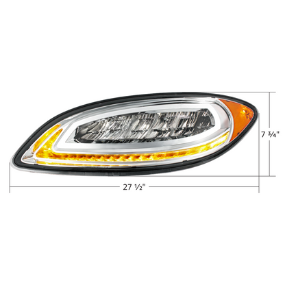 International Prostar LED Headlight with 23 LED Turn and Daytime Running Light Bar