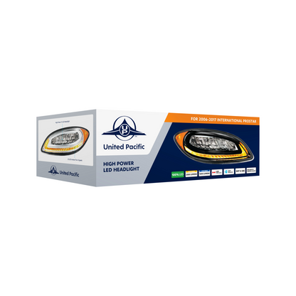 International Prostar LED Headlight with 23 LED Turn and Daytime Running Light Bar