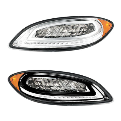 International Prostar LED Headlight with 23 LED Turn and Daytime Running Light Bar