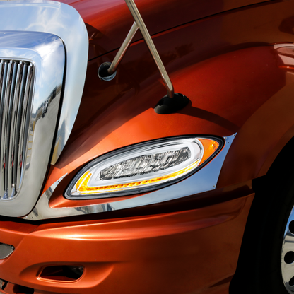 International Prostar LED Headlight with 23 LED Turn and Daytime Running Light Bar
