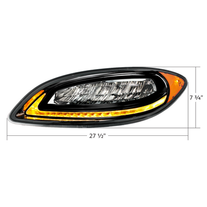 International Prostar LED Headlight with 23 LED Turn and Daytime Running Light Bar