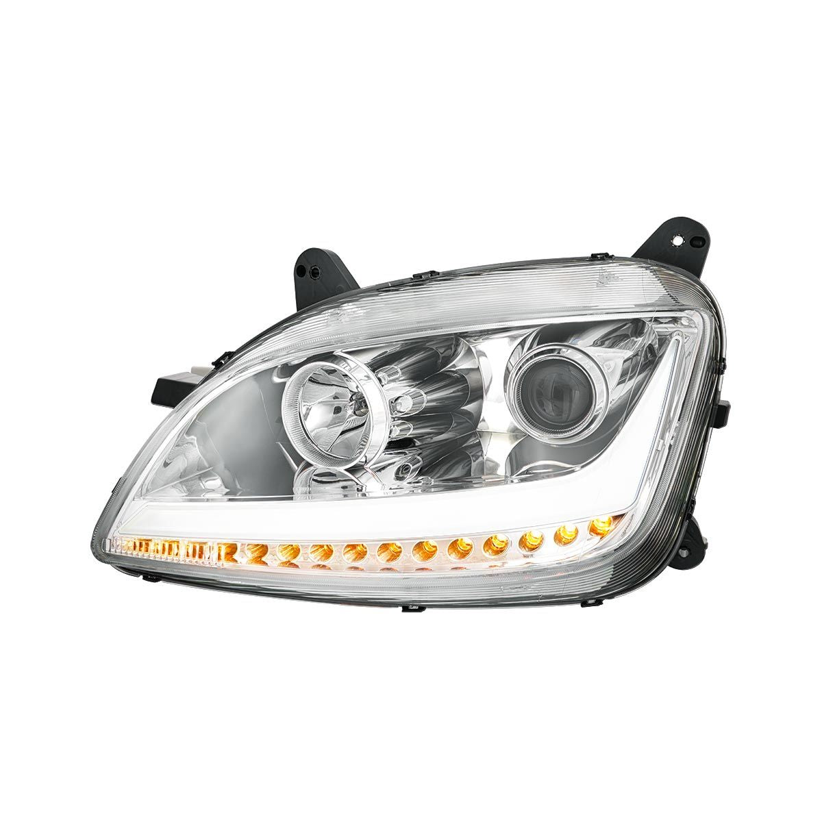 Peterbilt 579 and 587 Halogen Projection Headlight with 15 LED Sequential Turn Signal and 28 LED Position Light