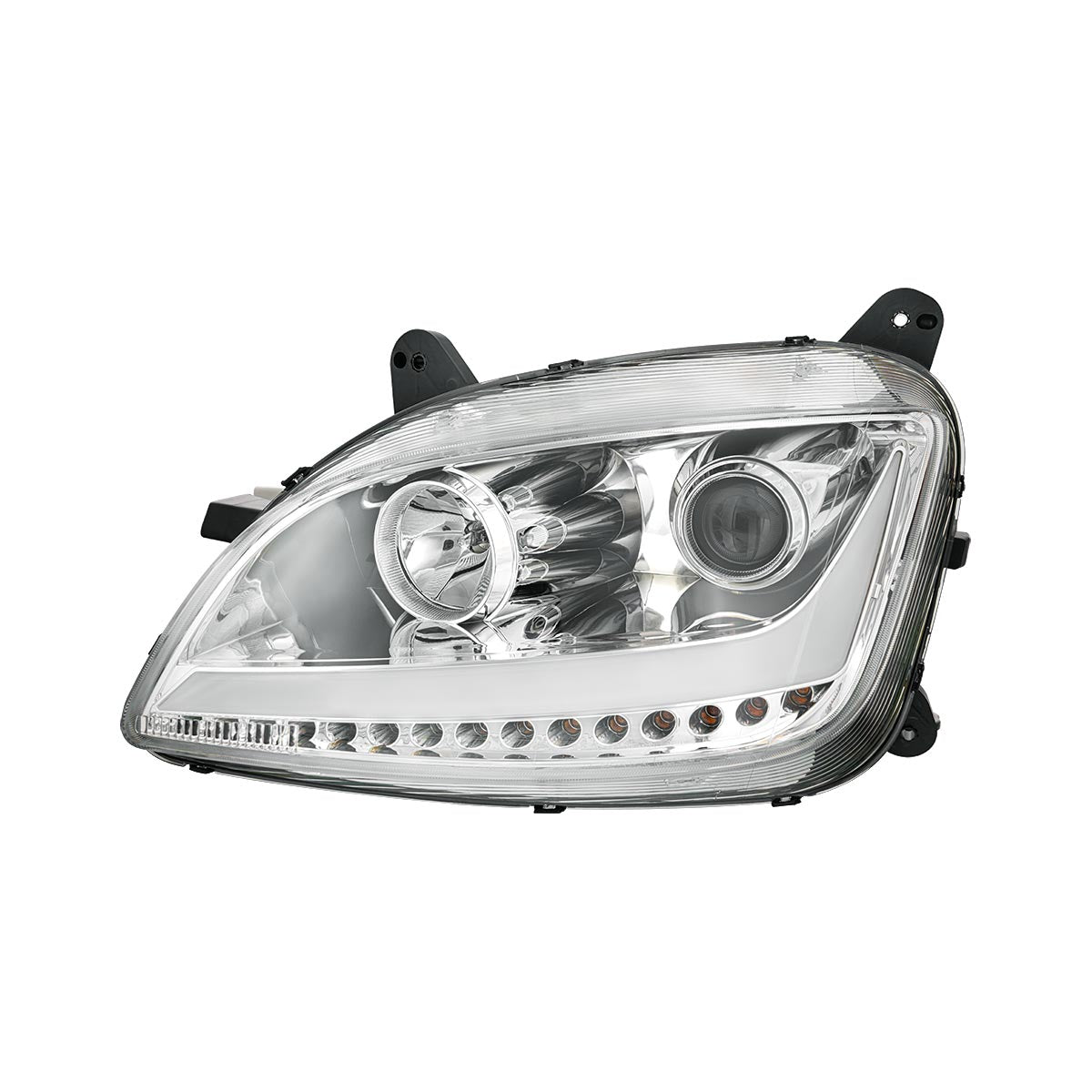 Peterbilt 579 and 587 Halogen Projection Headlight with 15 LED Sequential Turn Signal and 28 LED Position Light