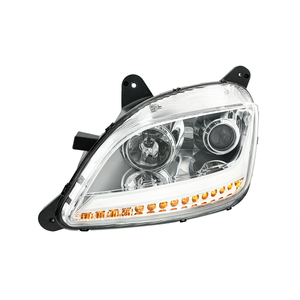 Peterbilt 579 and 587 Halogen Projection Headlight with 15 LED Sequential Turn Signal and 28 LED Position Light