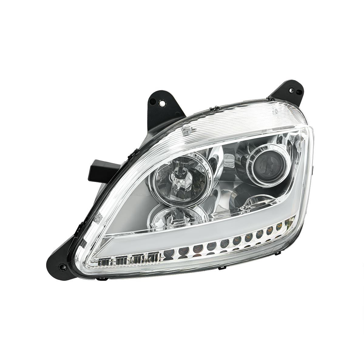 Peterbilt 579 and 587 Halogen Projection Headlight with 15 LED Sequential Turn Signal and 28 LED Position Light