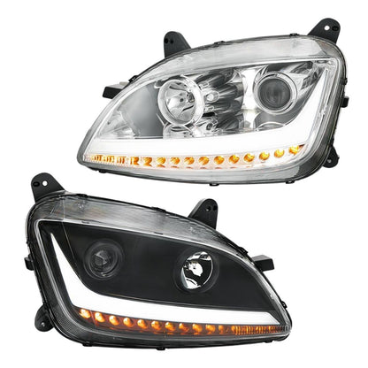 Peterbilt 579 and 587 Halogen Projection Headlight with 15 LED Sequential Turn Signal and 28 LED Position Light
