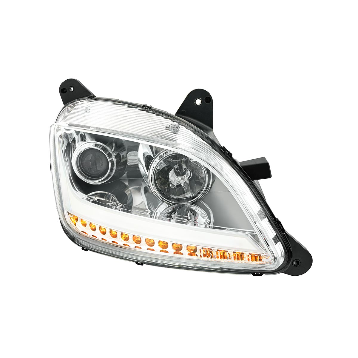 Peterbilt 579 and 587 Halogen Projection Headlight with 15 LED Sequential Turn Signal and 28 LED Position Light