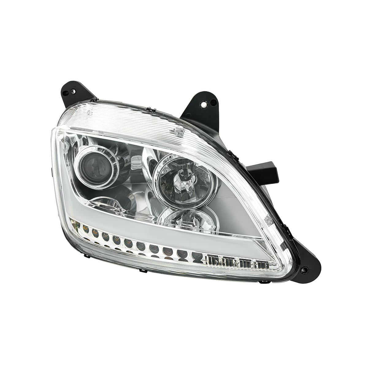 Peterbilt 579 and 587 Halogen Projection Headlight with 15 LED Sequential Turn Signal and 28 LED Position Light