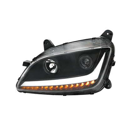 Peterbilt 579 and 587 Halogen Projection Headlight with 15 LED Sequential Turn Signal and 28 LED Position Light