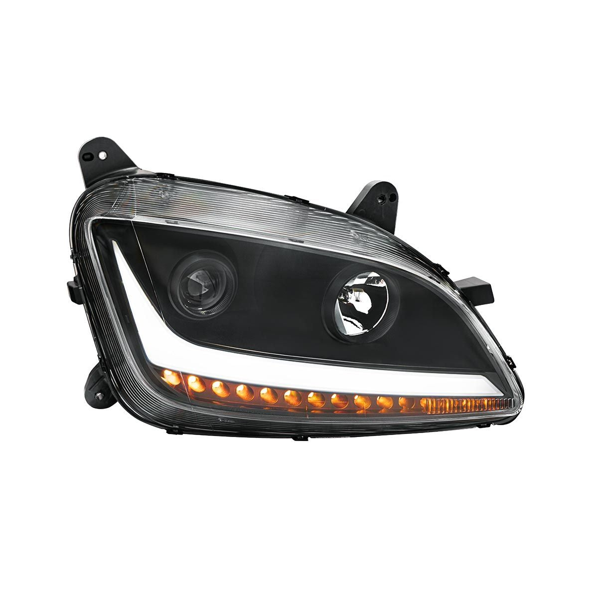 Peterbilt 579 and 587 Halogen Projection Headlight with 15 LED Sequential Turn Signal and 28 LED Position Light