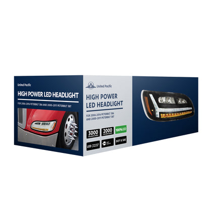 Peterbilt 330, 335, 337, 340, 348, 382, 384, 386, 387 6 LED Headlight with 12 LED Turn and 22 LED Position Light