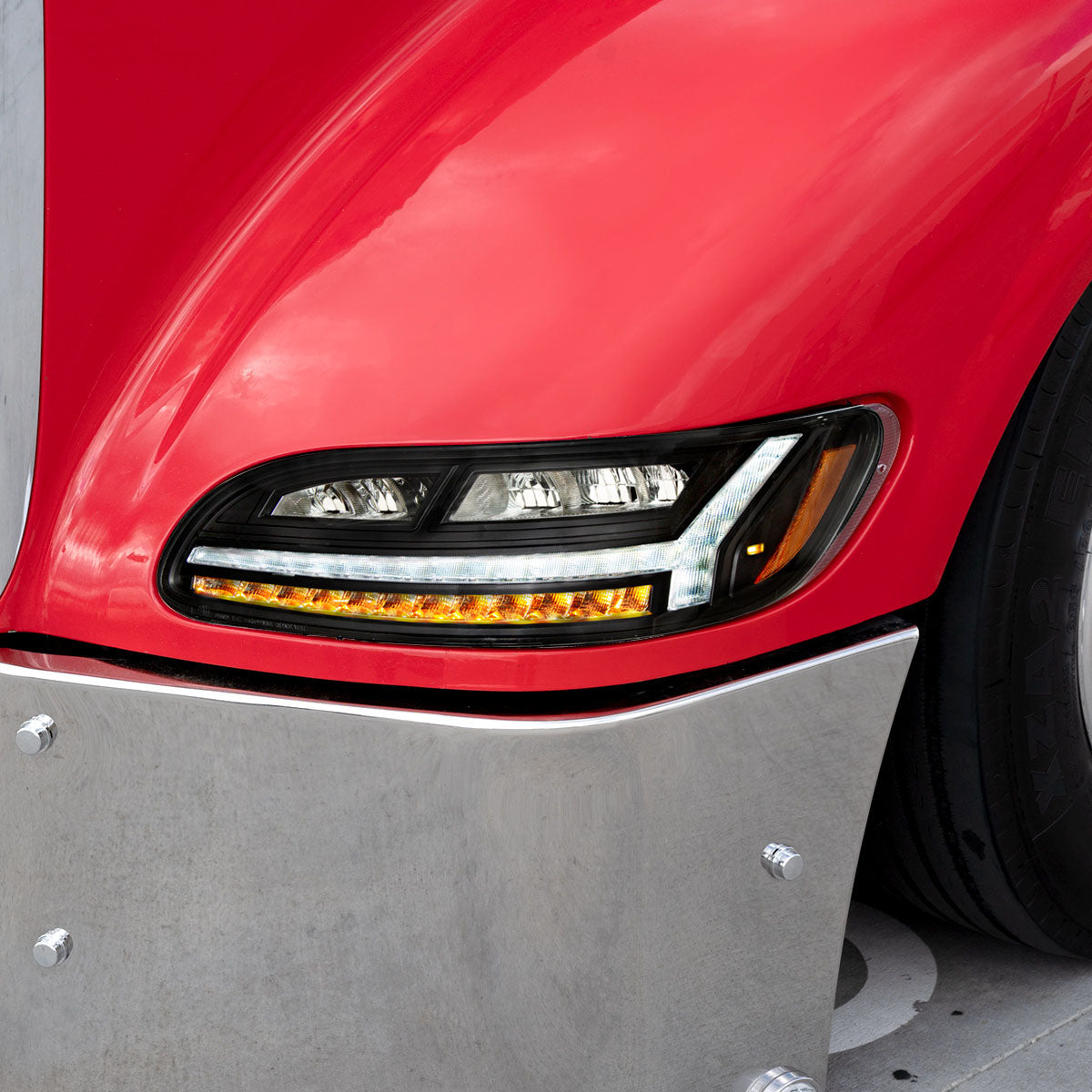 Peterbilt 330, 335, 337, 340, 348, 382, 384, 386, 387 6 LED Headlight with 12 LED Turn and 22 LED Position Light