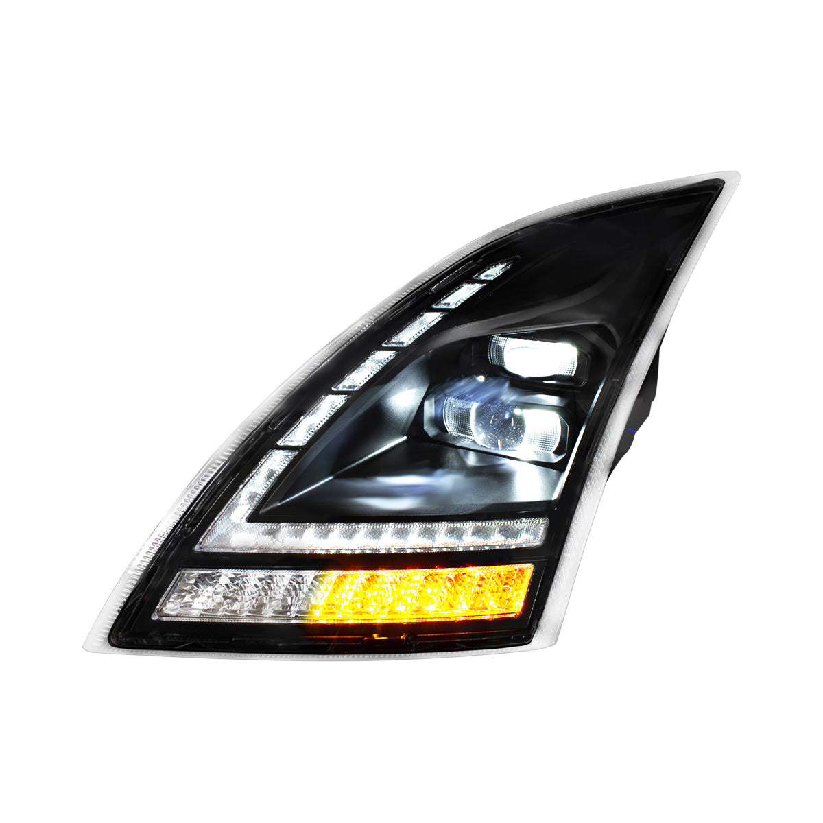 Volvo VNL 2018-2024 LED Headlight with LED Switchable Sequential Turn and Daytime Running Light