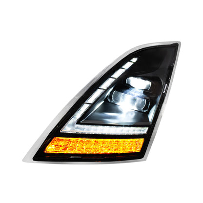 Volvo VNL 2018-2024 LED Headlight with LED Switchable Sequential Turn and Daytime Running Light