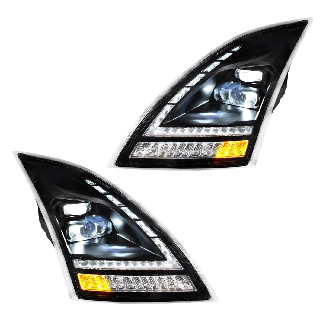 Volvo VNL 2018-2024 LED Headlight with LED Switchable Sequential Turn and Daytime Running Light