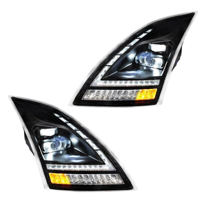 Volvo VNL 2018-2024 LED Headlight with LED Switchable Sequential Turn and Daytime Running Light