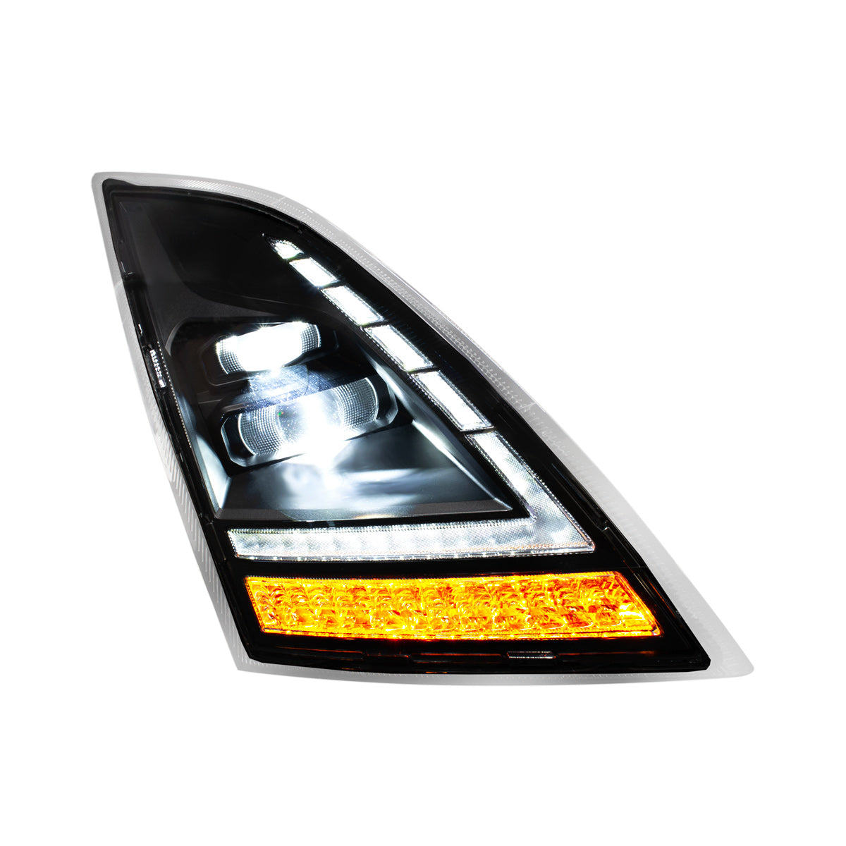 Volvo VNL 2018-2024 LED Headlight with LED Switchable Sequential Turn and Daytime Running Light