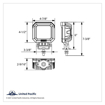 5 High Power LED Heated Flood Work Light