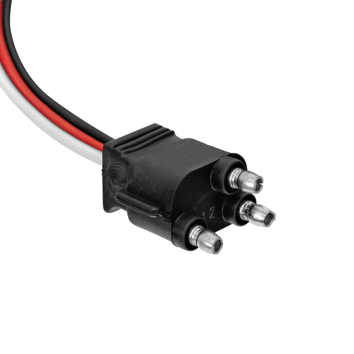 3 Wire Pigtail with 3 Prong Straight Plug and 12" Lead