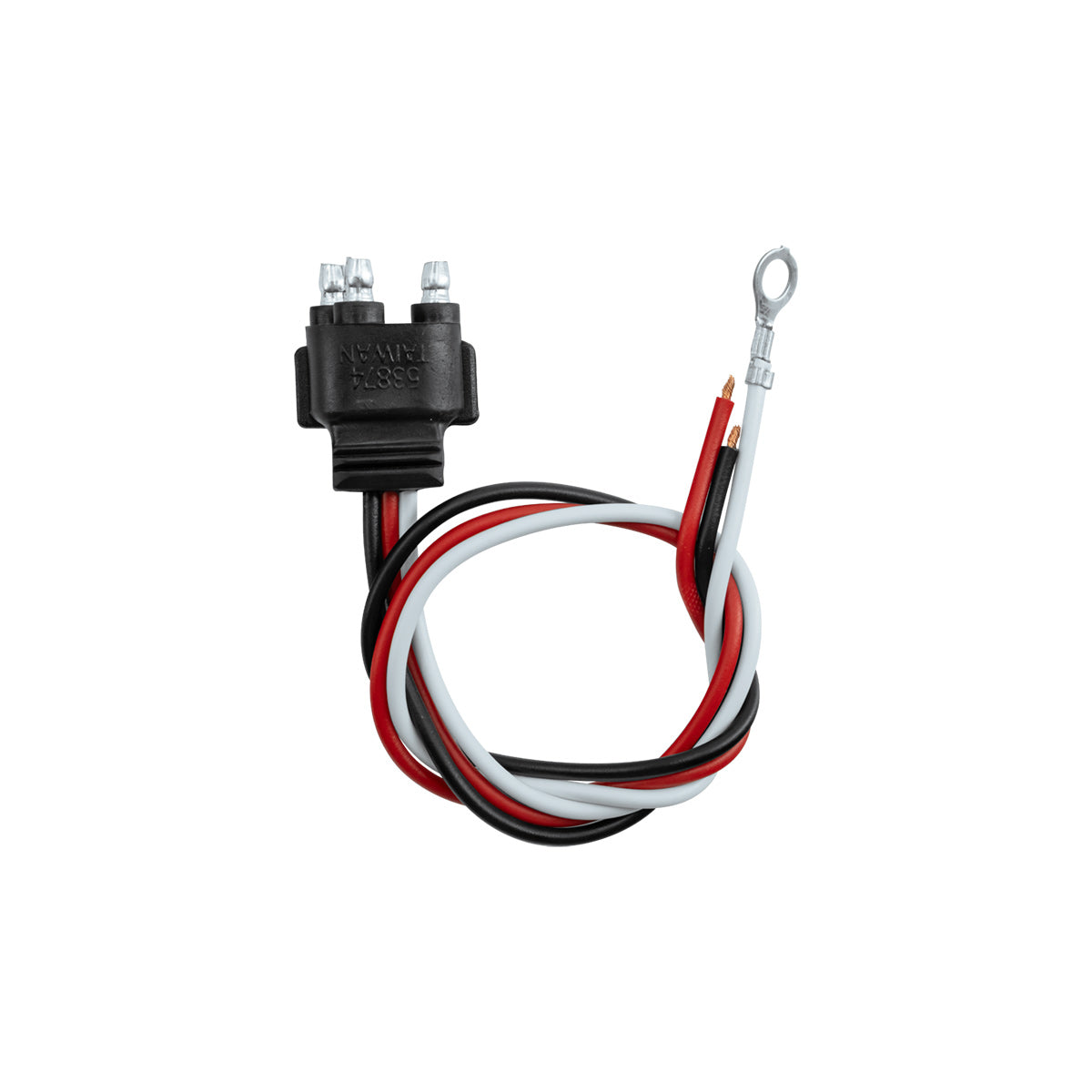 3 Wire Pigtail with 3 Prong Straight Plug and 12" Lead