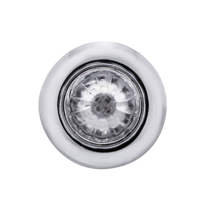 Blue 4 LED Dual Function Clearance and Marker 3/4" Mini Watermelon Light with Clear Lens