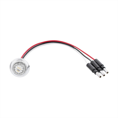 Blue 4 LED Dual Function Clearance and Marker 3/4" Mini Watermelon Light with Clear Lens