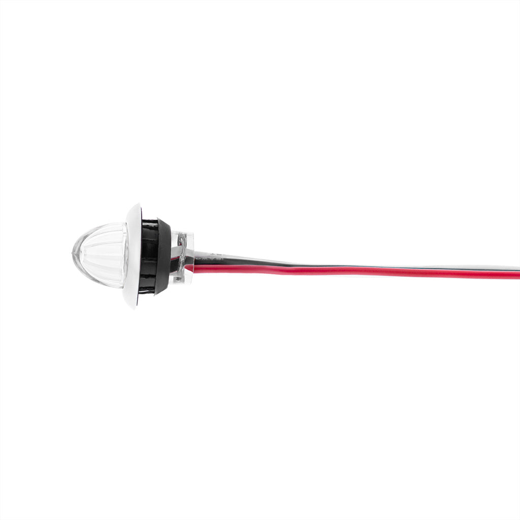 Blue 4 LED Dual Function Clearance and Marker 3/4" Mini Watermelon Light with Clear Lens