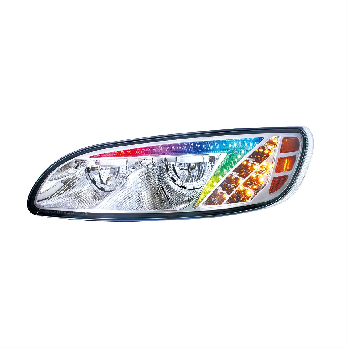 Peterbilt 330, 335, 337, 340, 348, 382, 384, 386, 387 LED Headlight with 8 LED Turn and Color Changing LED Position Light